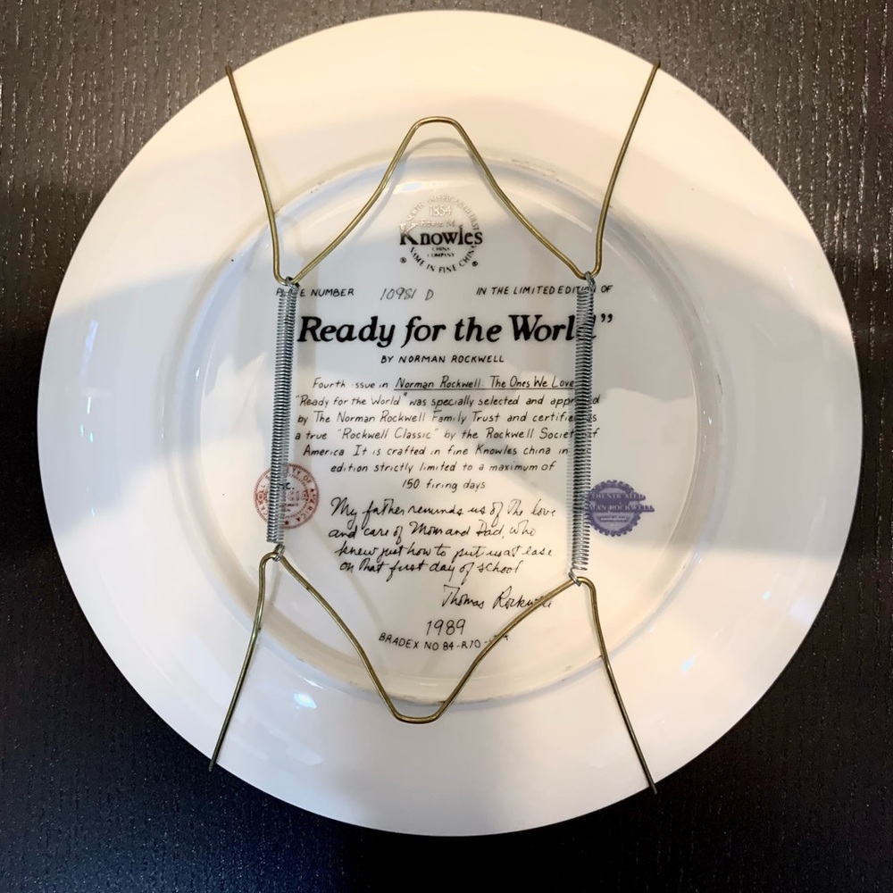 NORMAN ROCKWELL PLATE "READY FOR THE WORLD" - Picture 5 of 7